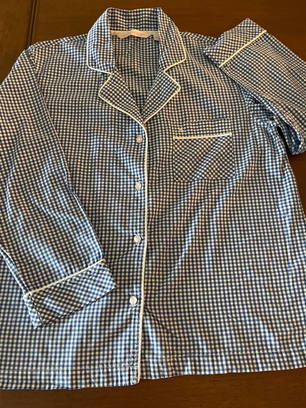 Victoria's Secret Pajama Set Gingham Check - Picture 5 of 8